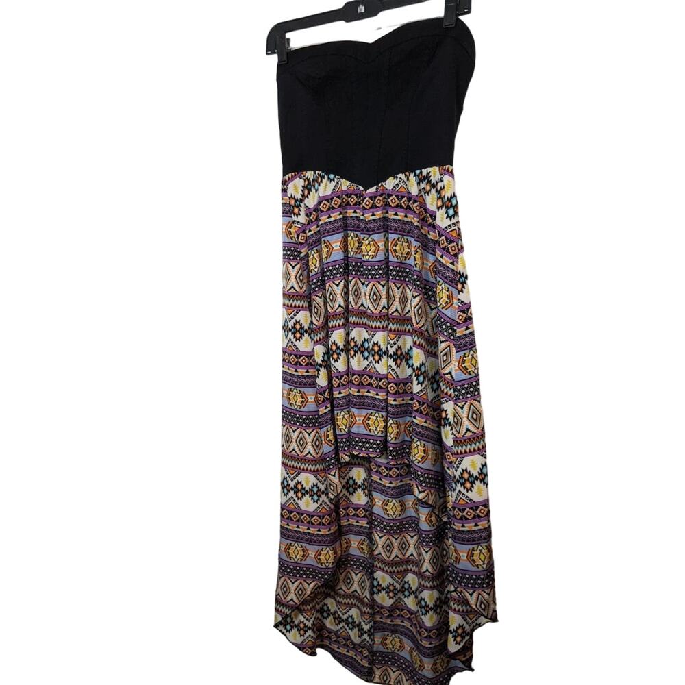 Summer Dress High Low Strapless Beachy 13 Western Cowgirl Buckle Bunny Flowy